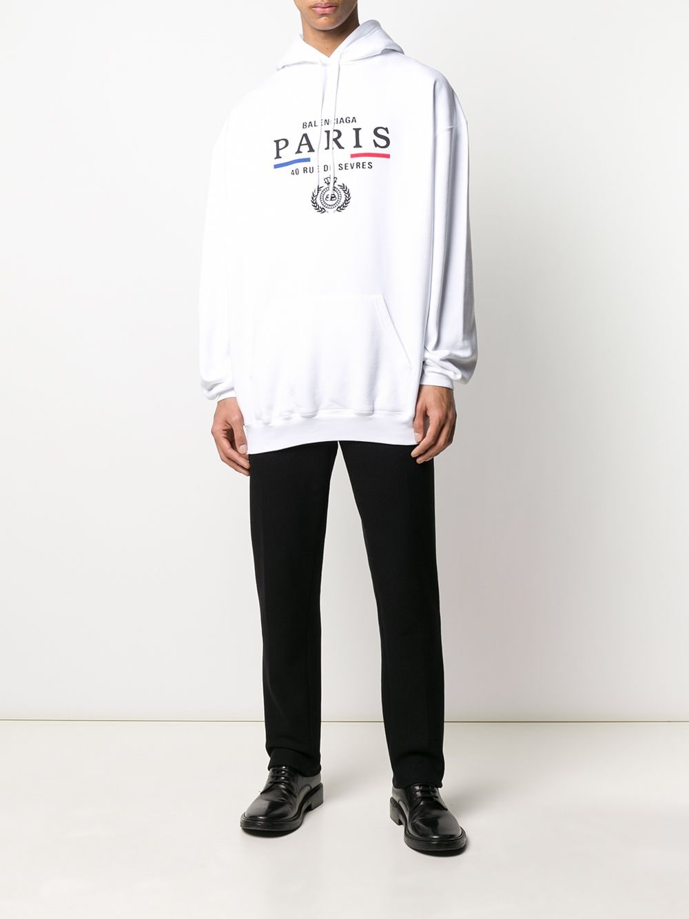 balenciaga oversized logo hoodie